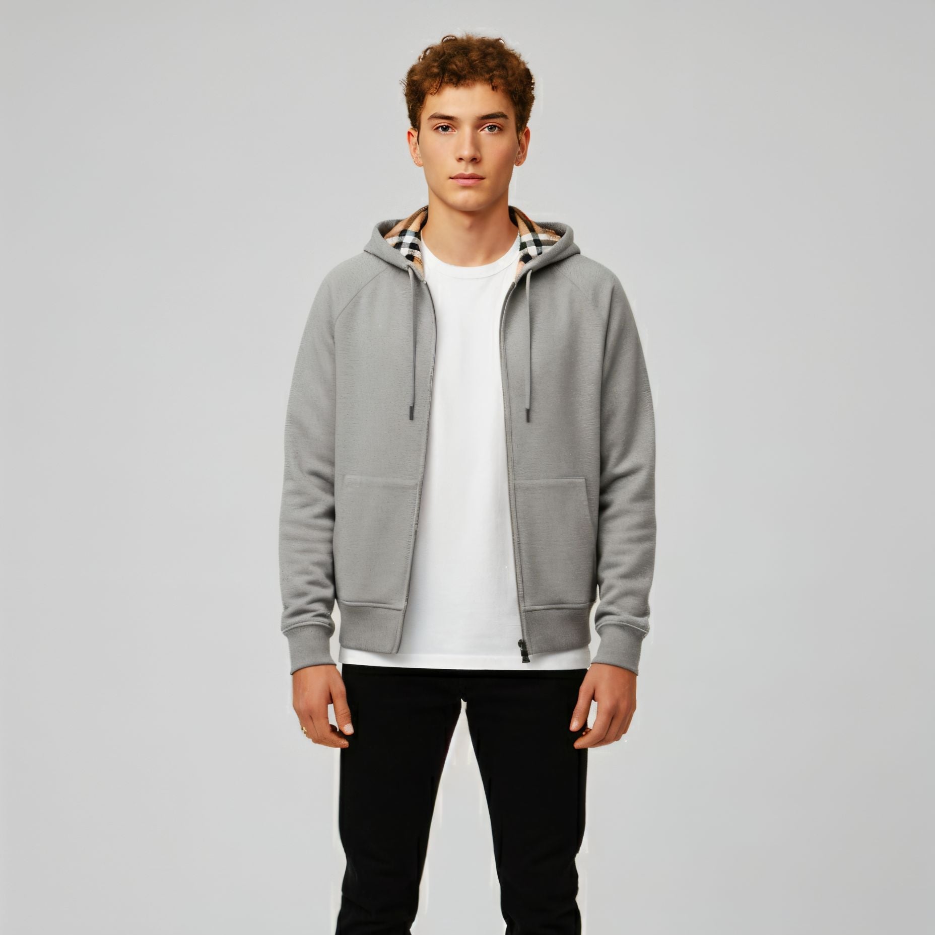 CHEQUERED – ZIP HOODIE