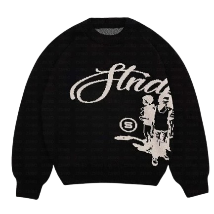 'Structure' Graphic Knitted Sweater