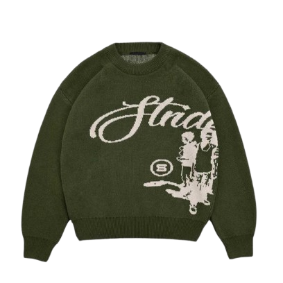 'Structure' Graphic Knitted Sweater