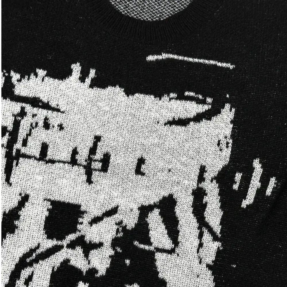 'Telepathy' Graphic Knitted Sweater