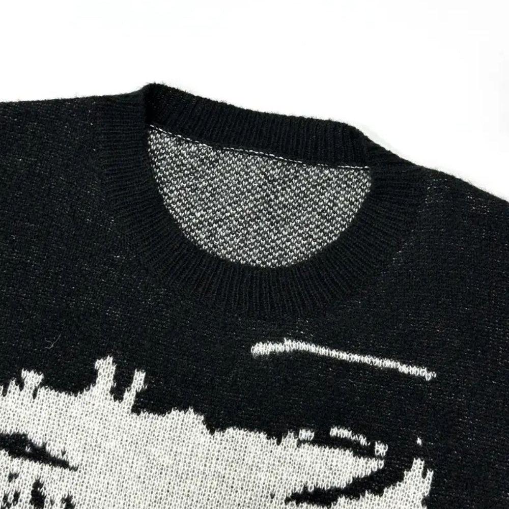 'Telepathy' Graphic Knitted Sweater